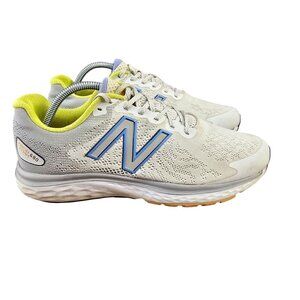 New Balance Womens‎ Shoes Model 680 V7 Size 10 US White/Blue Running Sneakers